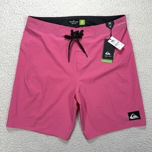 Quiksilver Highline Boardshorts Men's 33" Pink Kaimana 20 Surf Swim Beach NWT